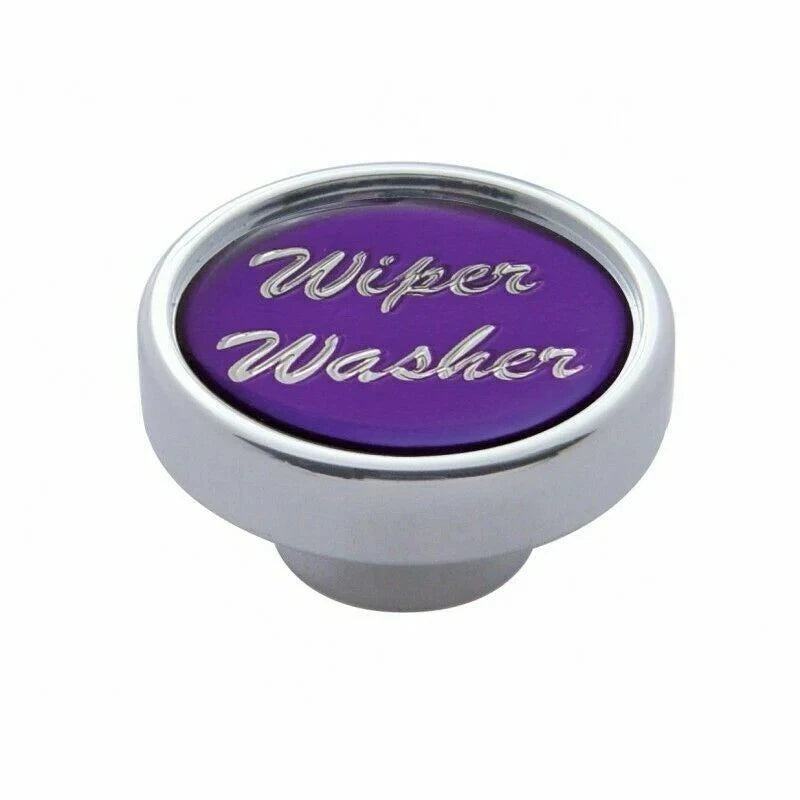 Wiper Washer Control Knob for Universal Vehicles (23246) Chrome Aluminum