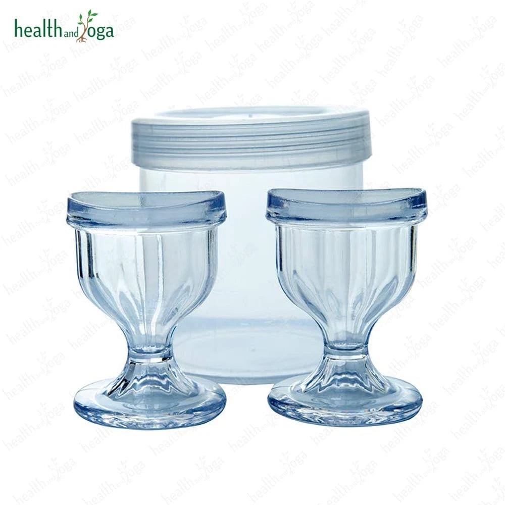2X Eye Wash Cups for HealthAndYoga ChillEyes (Clear)