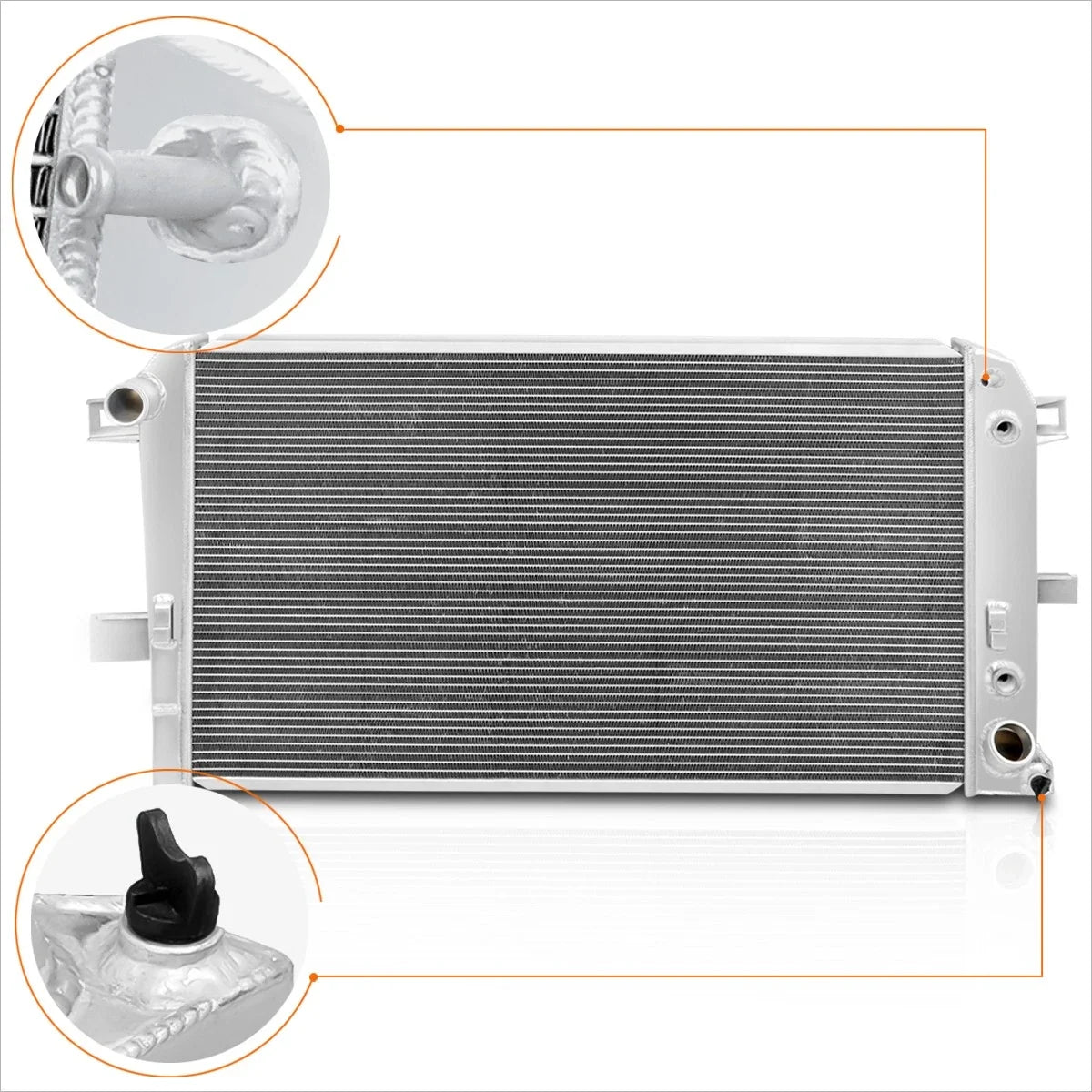 3-Row Aluminum Cooling Radiator for Chevy Silverado/GMC Sierra (2001–2005)