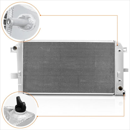 3-Row Aluminum Cooling Radiator for Chevy Silverado/GMC Sierra (2001–2005)