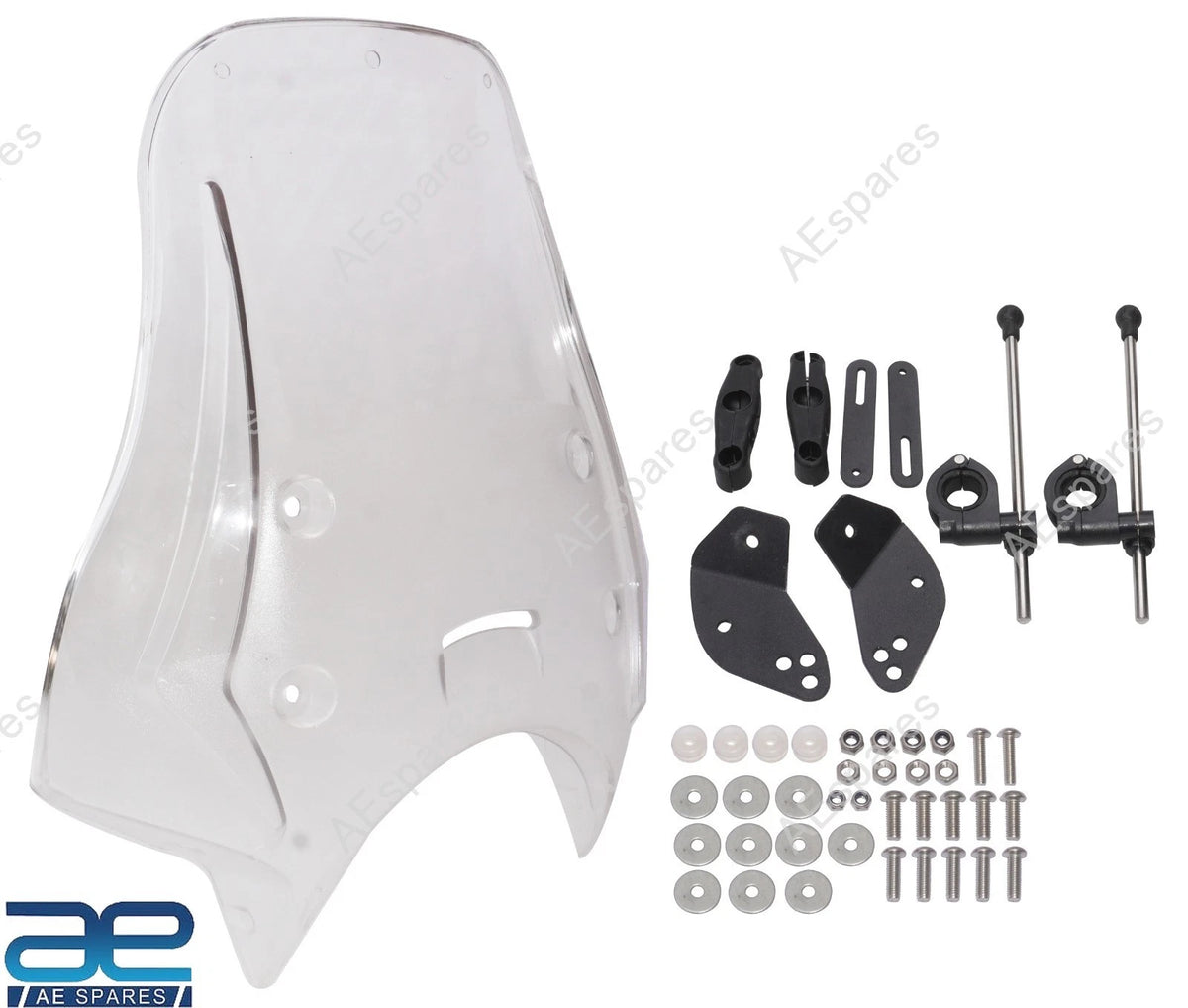 Clear Touring Fly Screen Windshield Kit for Triumph Speed 400 (2023)