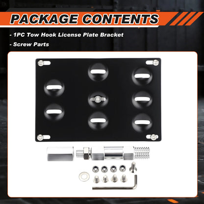 Front Bumper Tow Hook License Plate Bracket for BMW 328i 335i 435i (F30 F10)