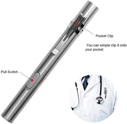 2X LED USB Rechargeable Mini Flashlight Pen Light 1000 Lumens
