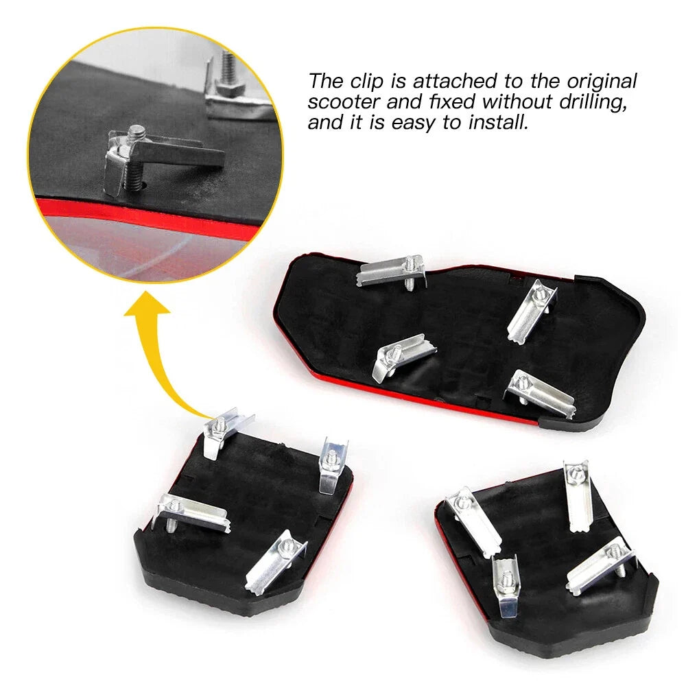 Set of 2 Red Non-Slip Manual Transmission Brake Pedal Pads for Car