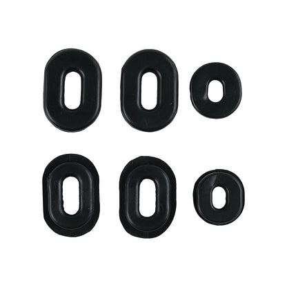 Set of 6 Side Cover Grommets for Honda CB100K (1971–1972) Black Rubber