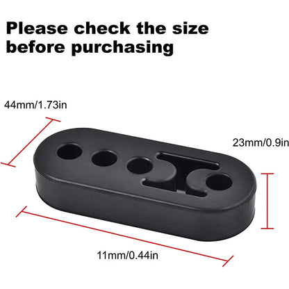2Pc Adjustable Polyurethane Rubber Exhaust Hangers for Universal Fit