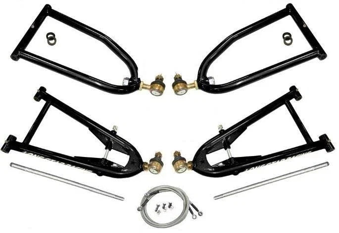 Set of 2 Lonestar DC-4 Long Travel MX A-Arms + Streamline Brake Lines for TRX 450R 450ER (2006–Present)