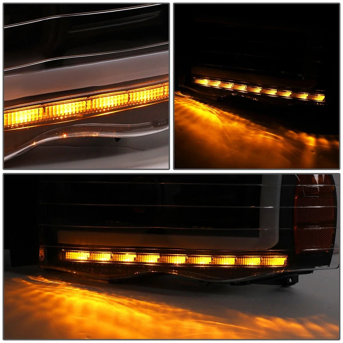 LED DRL Tube Projector Headlights for Dodge Ram (2002–2005)