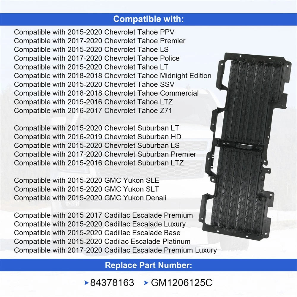 Radiator Shutter Assembly for Cadillac Escalade GMC Yukon (2015–2020) 84378163