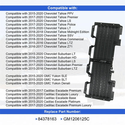 Radiator Shutter Assembly for Cadillac Escalade GMC Yukon (2015–2020) 84378163
