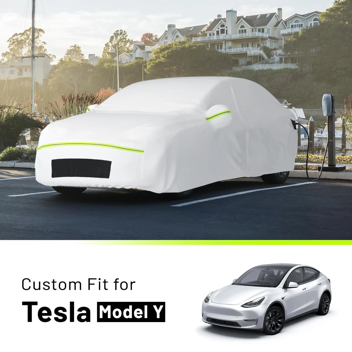 Custom Fit Car Cover for Tesla Model Y (2020–2023) 6 Layers Waterproof All Weather