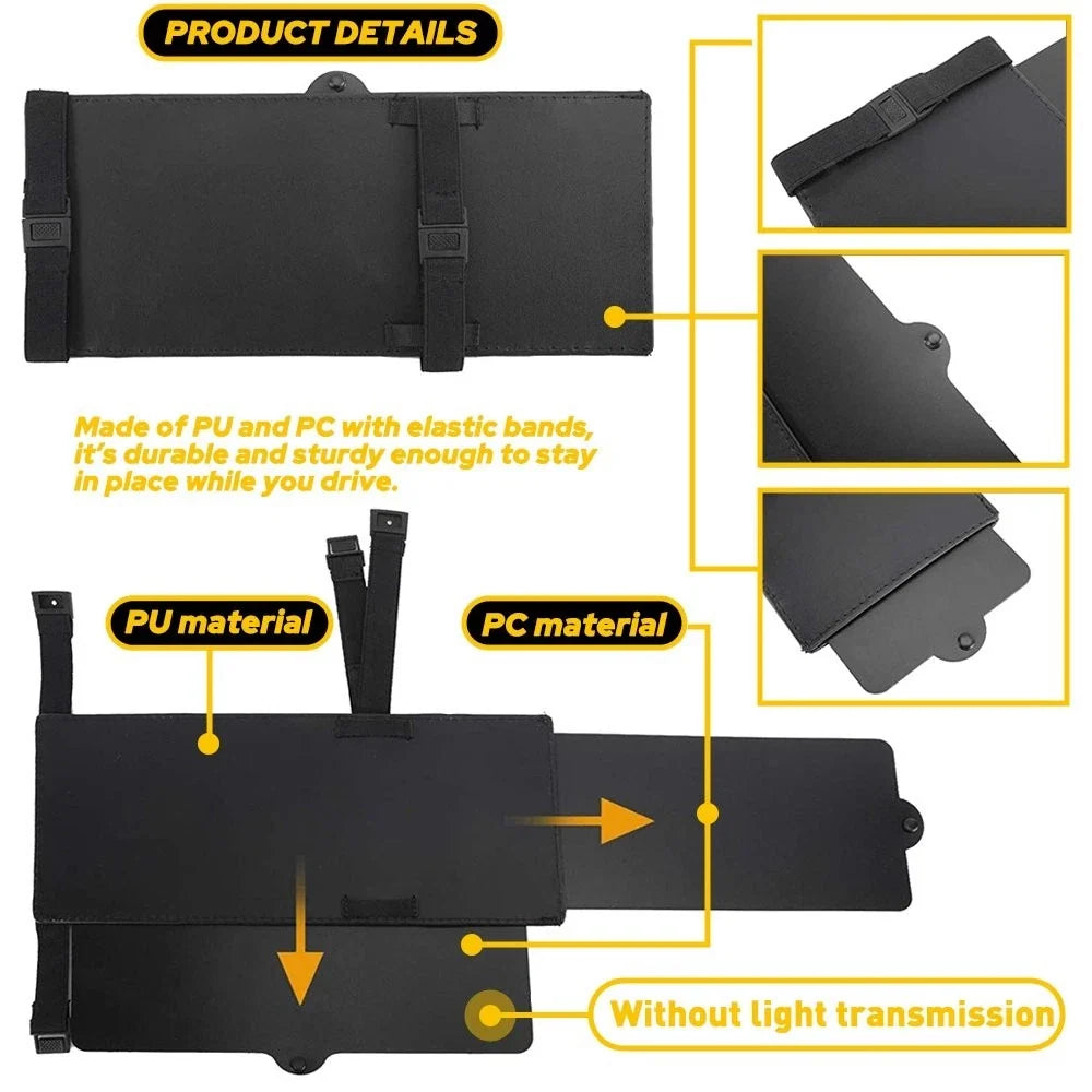 Set of 2 Car Sunshade Extend Visor Covers Anti Glare Universal J for