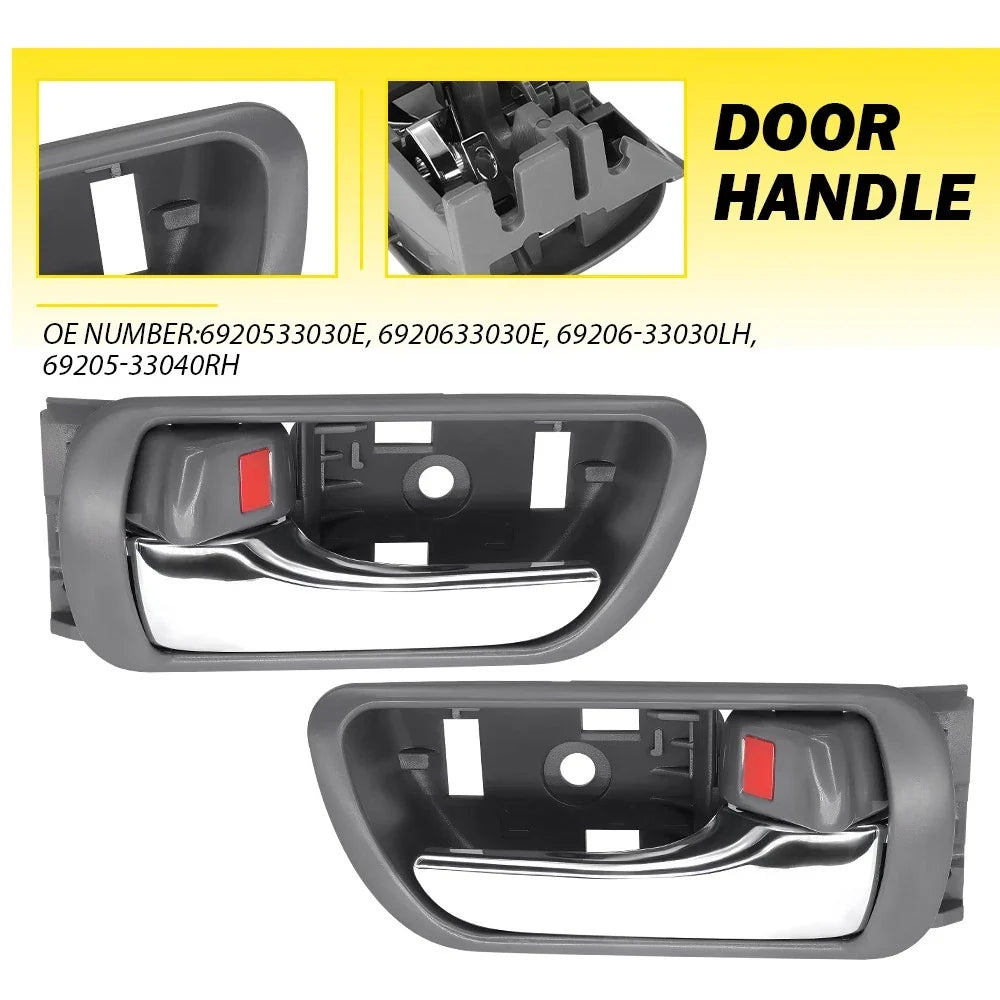 Set of 4 Interior Door Handles for Toyota Camry (2002–2006) Gray