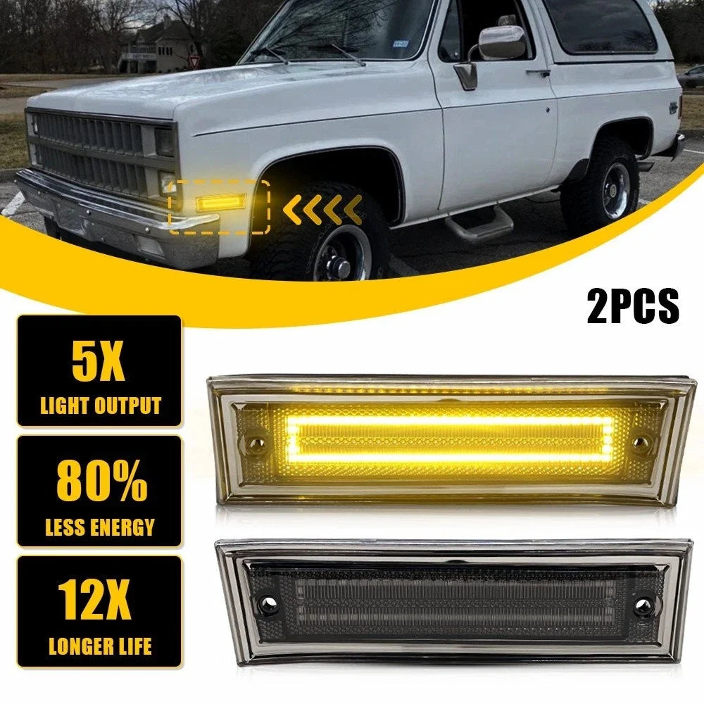 Side Marker Light for Chevy GMC C/K 10 Suburban Blazer Jimmy (1981–1991) Smoked