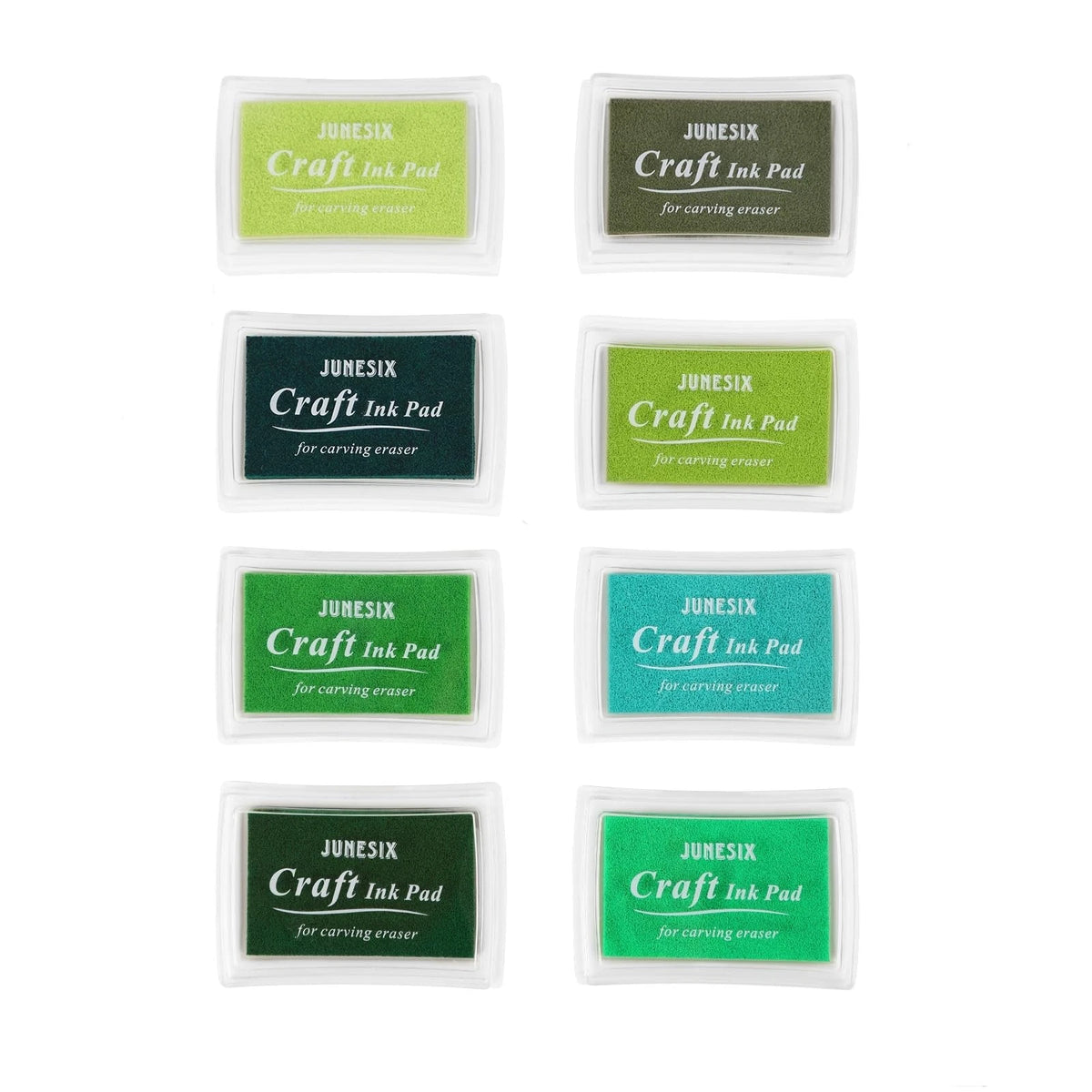 8X Green Ink Pads for Craft (Washable, Non-Toxic, Pet Safe)