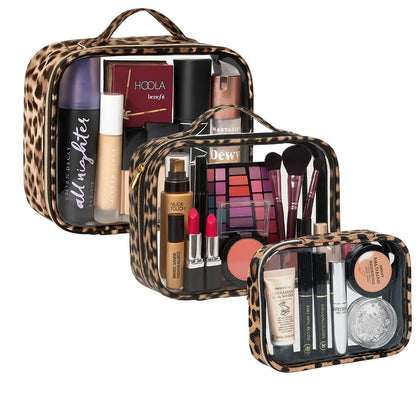 3 Pack Clear Toiletry Bag for Women, TSA Approved