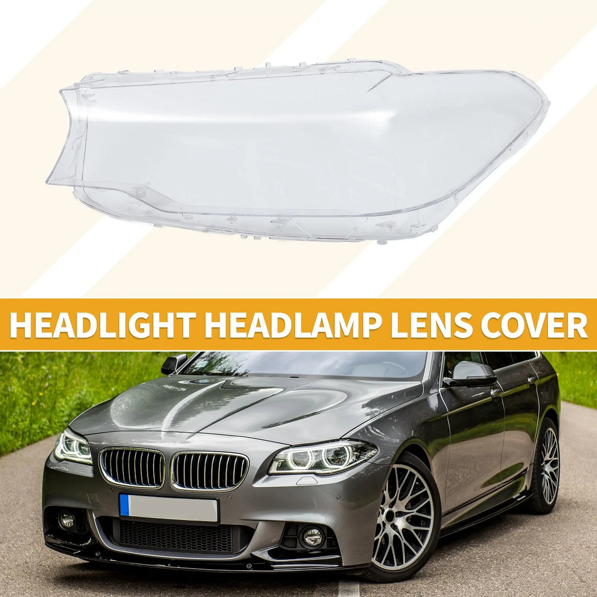 1 Pc Headlight Lens Cover for BMW 5 Series (2017–2018) No. 63117214961
