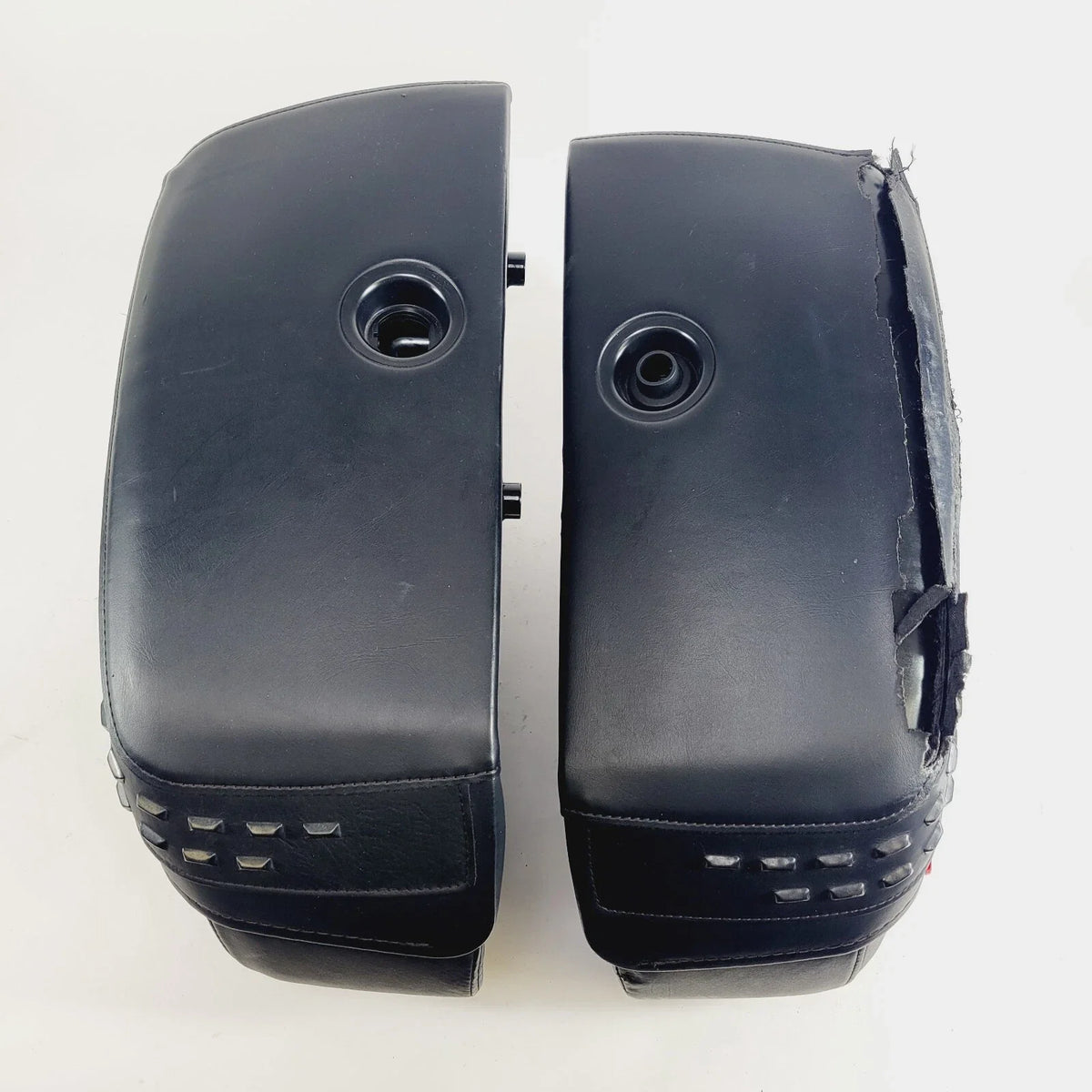 Saddlebags for Harley Heritage Softail (2018–2023) - Black Studded Leather