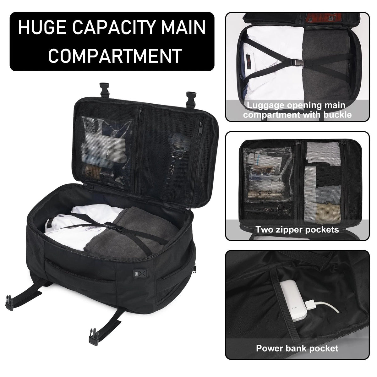 Travel Backpack for Spirit Airlines Personal Item (18x14x8)