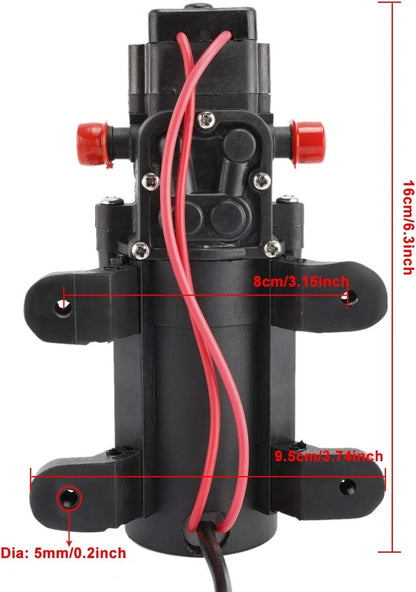 12V 35 PSI Water Pressure Diaphragm Pump for Caravan Boat Marine