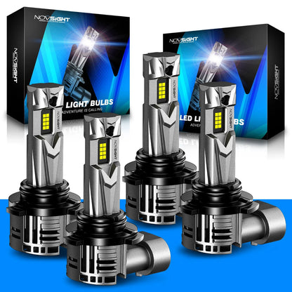 2X NOVSIGHT LED Headlight Bulbs 18000LM 6500K 70W (11-18V)
