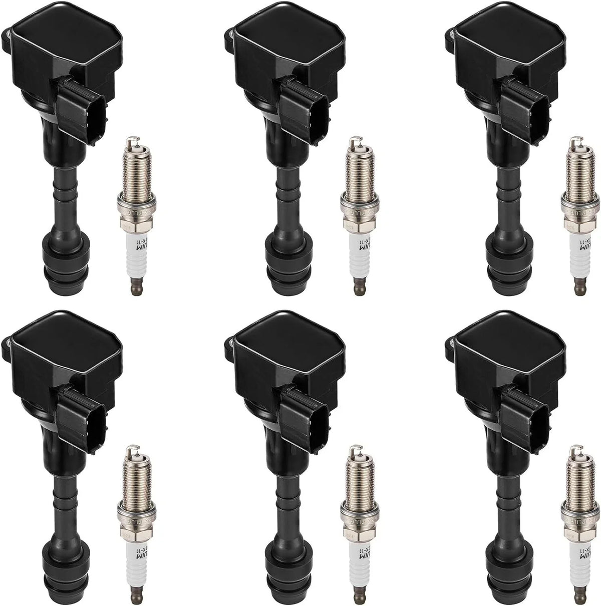 6x Ignition Coil & Iridium Spark Plug Kit for Suzuki Equator (2009–2012)