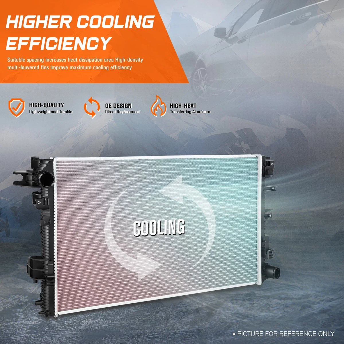 Full Aluminum Core Radiator for Ram 2500 3500 6.4L V8 (2019–2024) DPI-13895