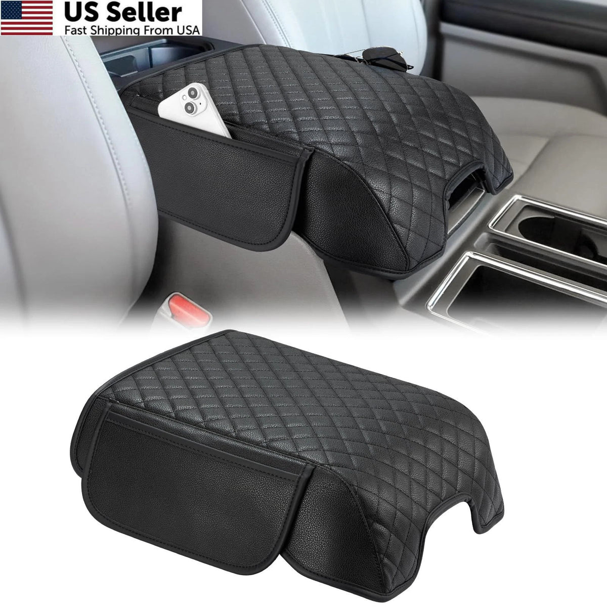 Center Console Bucket Seat for Ford F150 (2015–2020) & F250 (2017–2022) Black