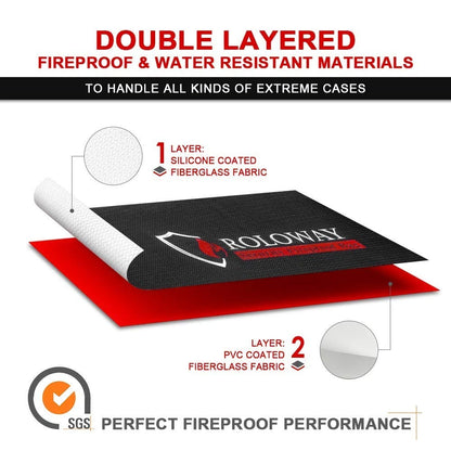 Fireproof Bag Set of 2 (XX-Large + Small) for Safe Storage