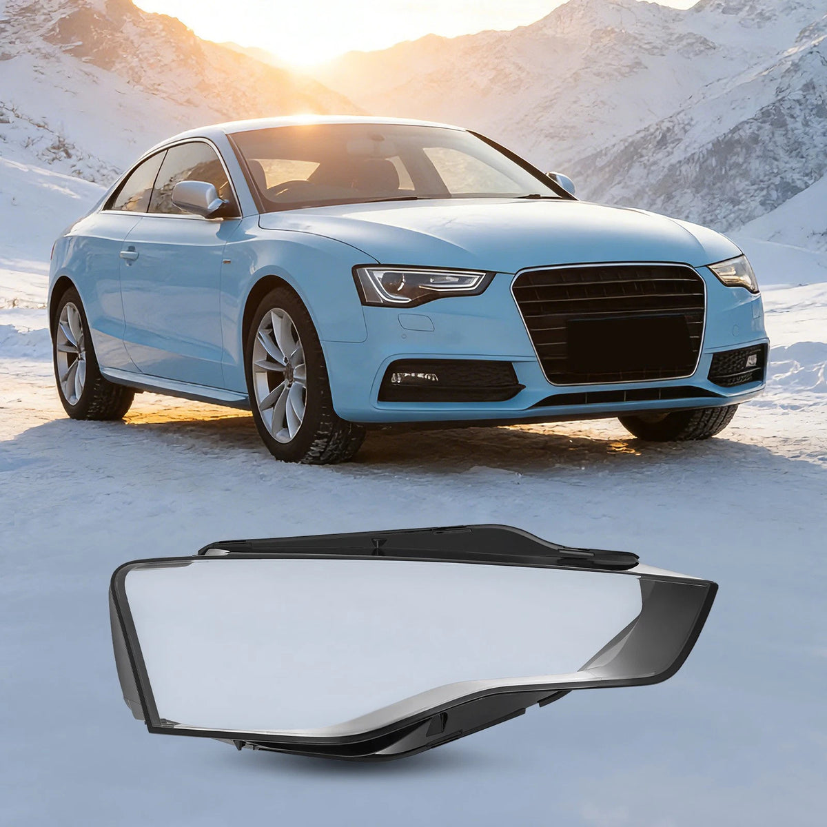 Right Side Clear Headlight Lens Cover for Audi A5 (2012–2016)
