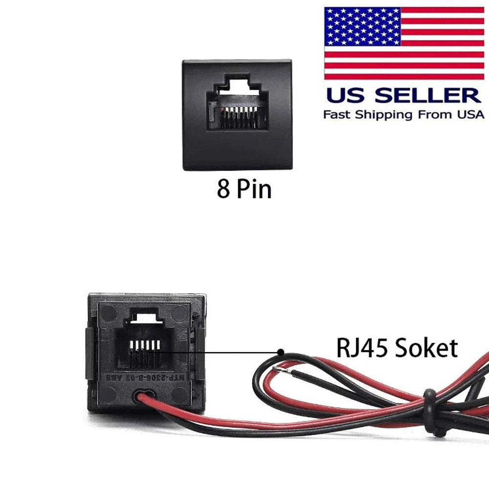 RJ45 8Pin Radio Microphone Socket for Toyota Land Cruiser 300 (2022–2025)