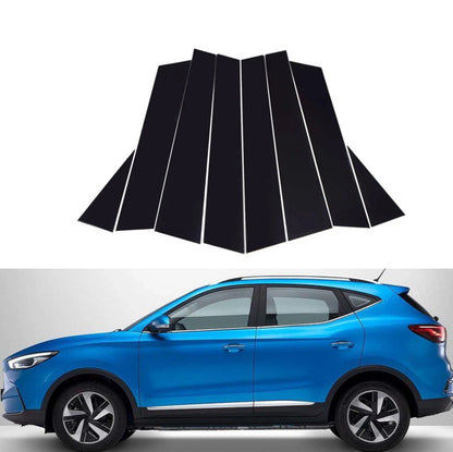 8pcs Glossy Black Pillar Post Trim for MG ZS (2018–2023)