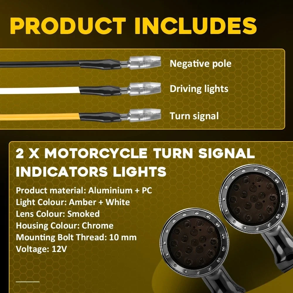 LED Turn Signal Blinker Light for Honda Shadow Aero 1100 VT1100C3 (2004–2009)