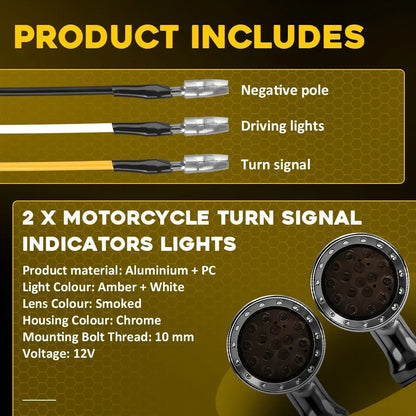 LED Turn Signal Blinker Light for Honda Shadow Aero 1100 VT1100C3 (2004–2009)