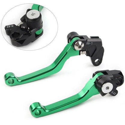 Green Pivot Brake Clutch Levers for Suzuki RM125 RM250 RM85 (2001-2008)