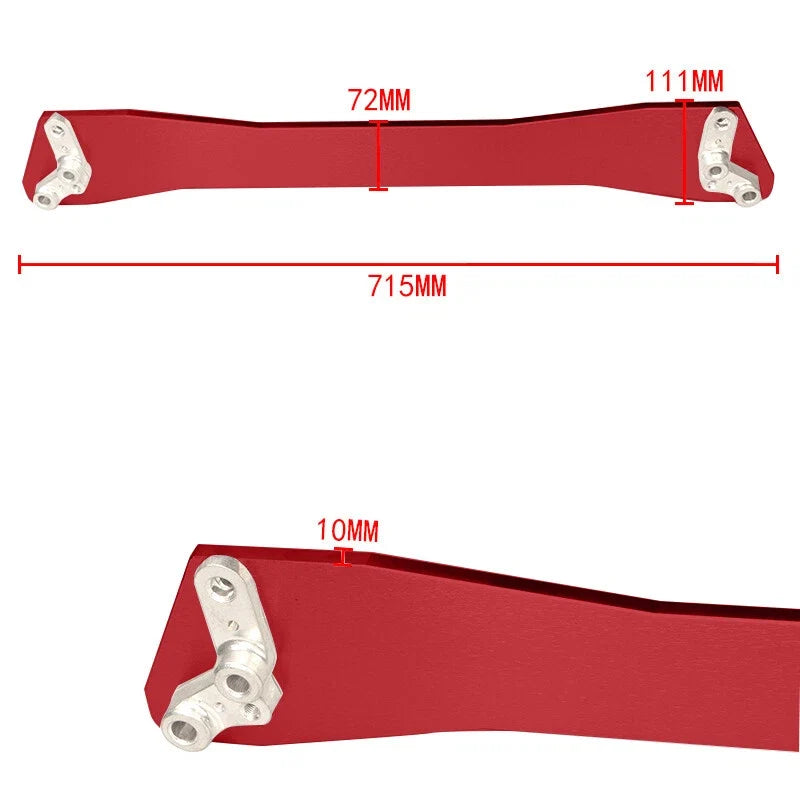 Rear Lower Chassis Tie Subframe Brace Bar Red for Honda Civic EG (1992–1995)
