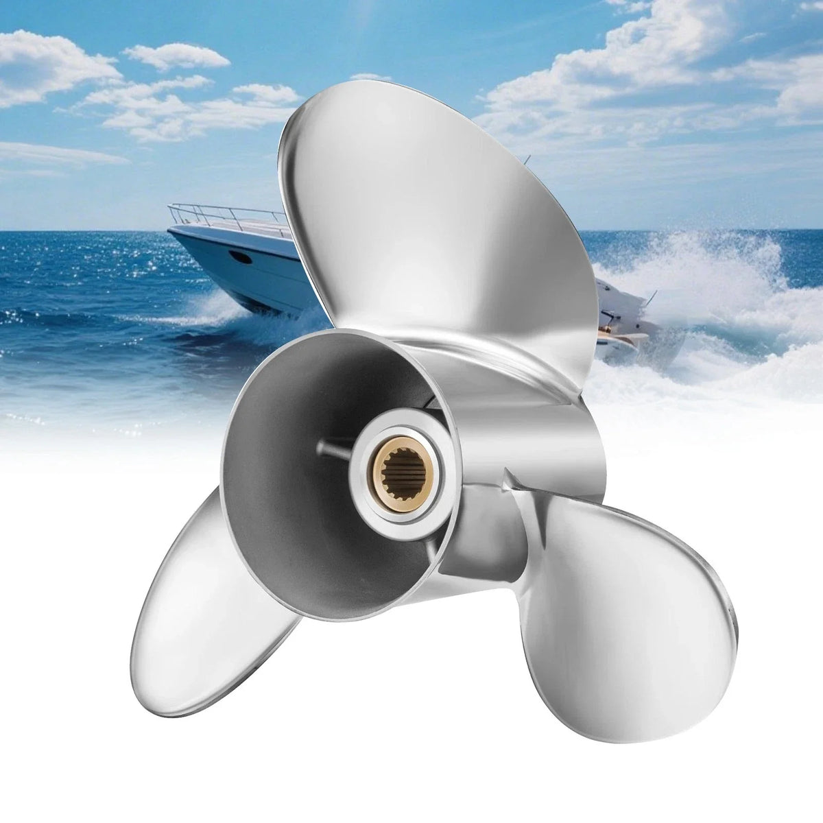 15 1/4x17 Stainless Boat Propeller for Mercruiser Mercury 135-300 HP (RH)