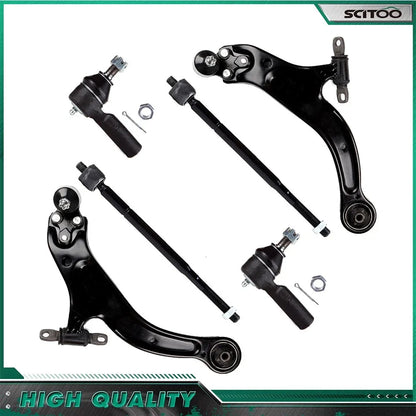 Set of 6 Suspension Tie Rod Ends for Toyota Avalon Solara Sienna (1998–2004)