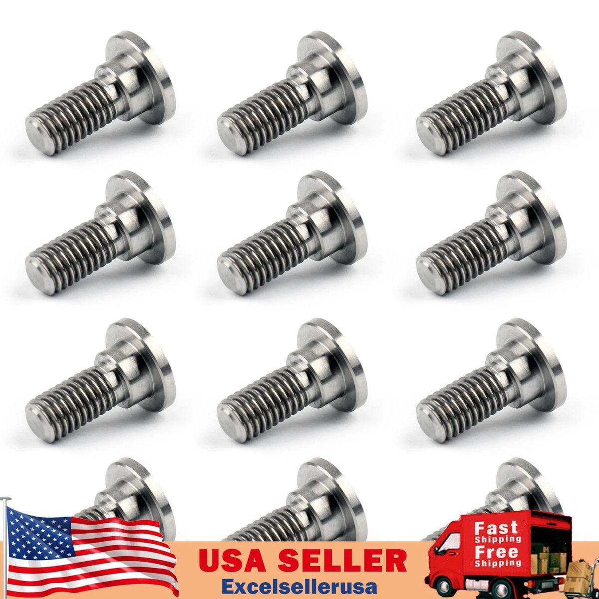 12X M8 x 20mm Titan-color Disc Brake Rotor Bolts for Ducati (M525-A019-TI-12PC)