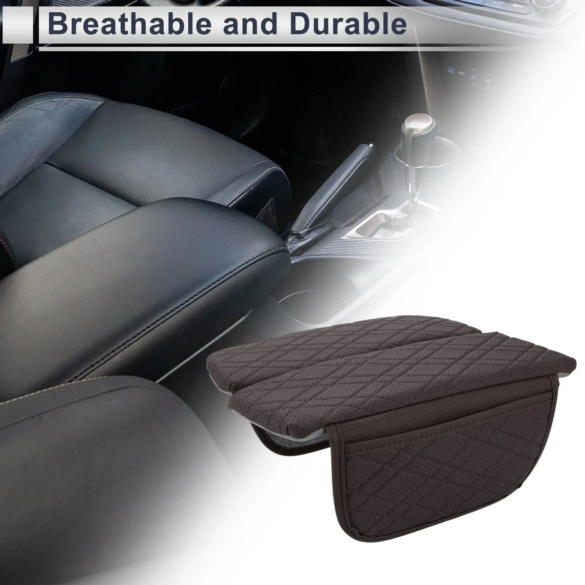 Center Console Cover with Storage Bag for BMW X7 Dark Brown (2019 - 2024)
