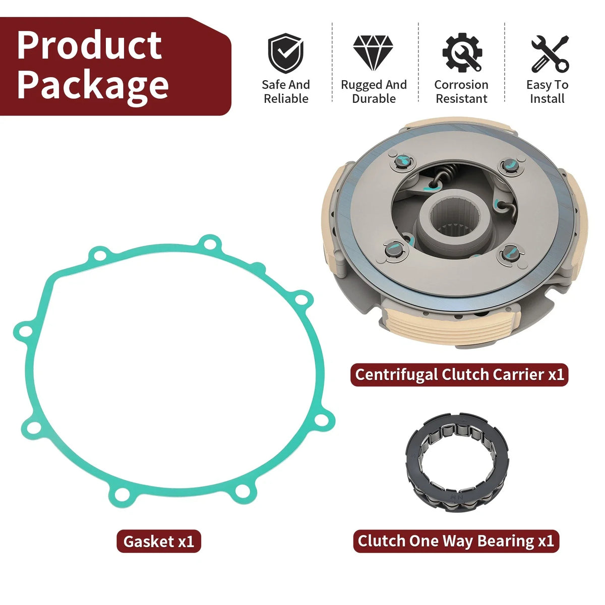 Wet Clutch Centrifugal Carrier & Gasket for Yamaha Grizzly 350 (2007–2014)