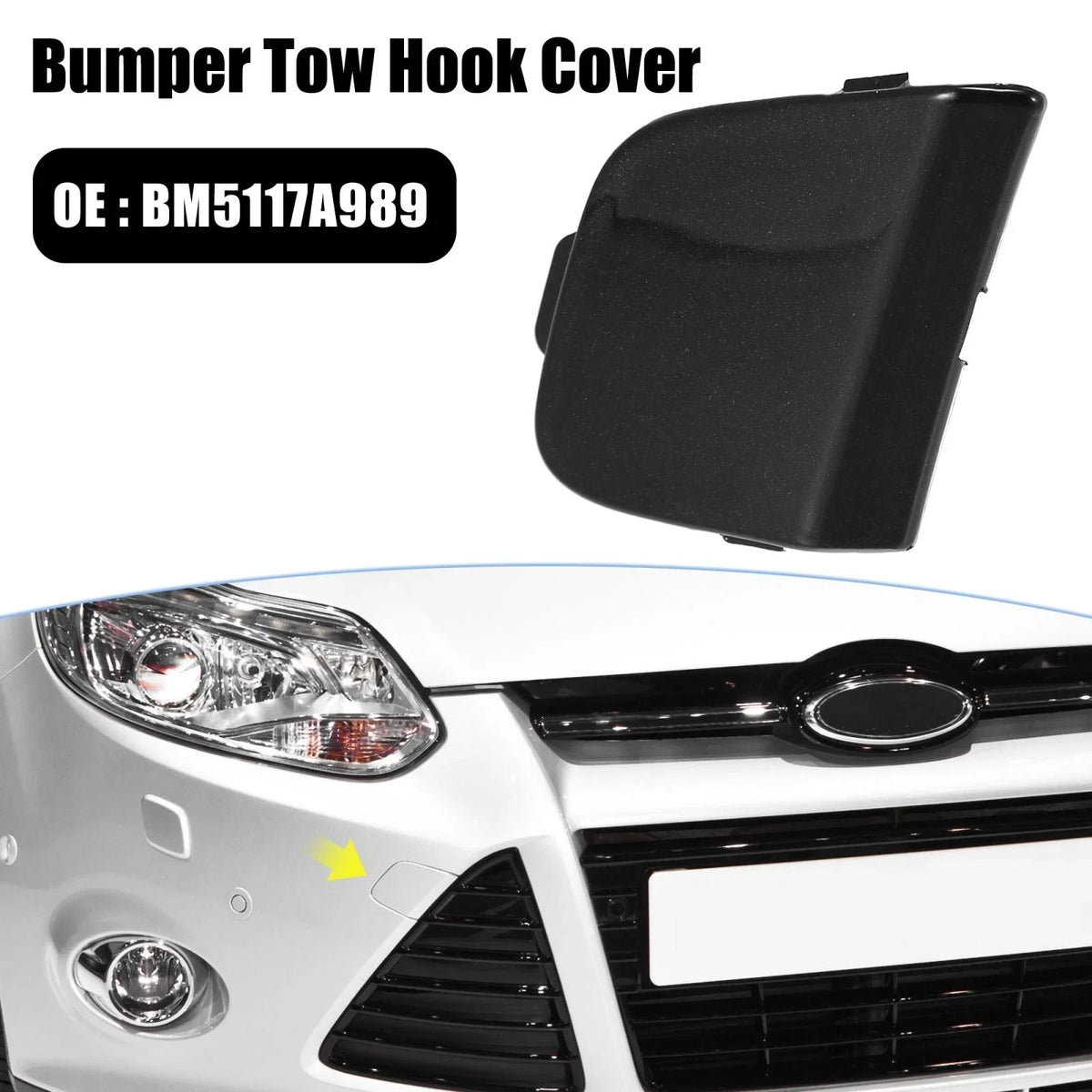 Tow Hook Cover Cap BM5117A989 for Ford Focus MK3 (2012–2014)