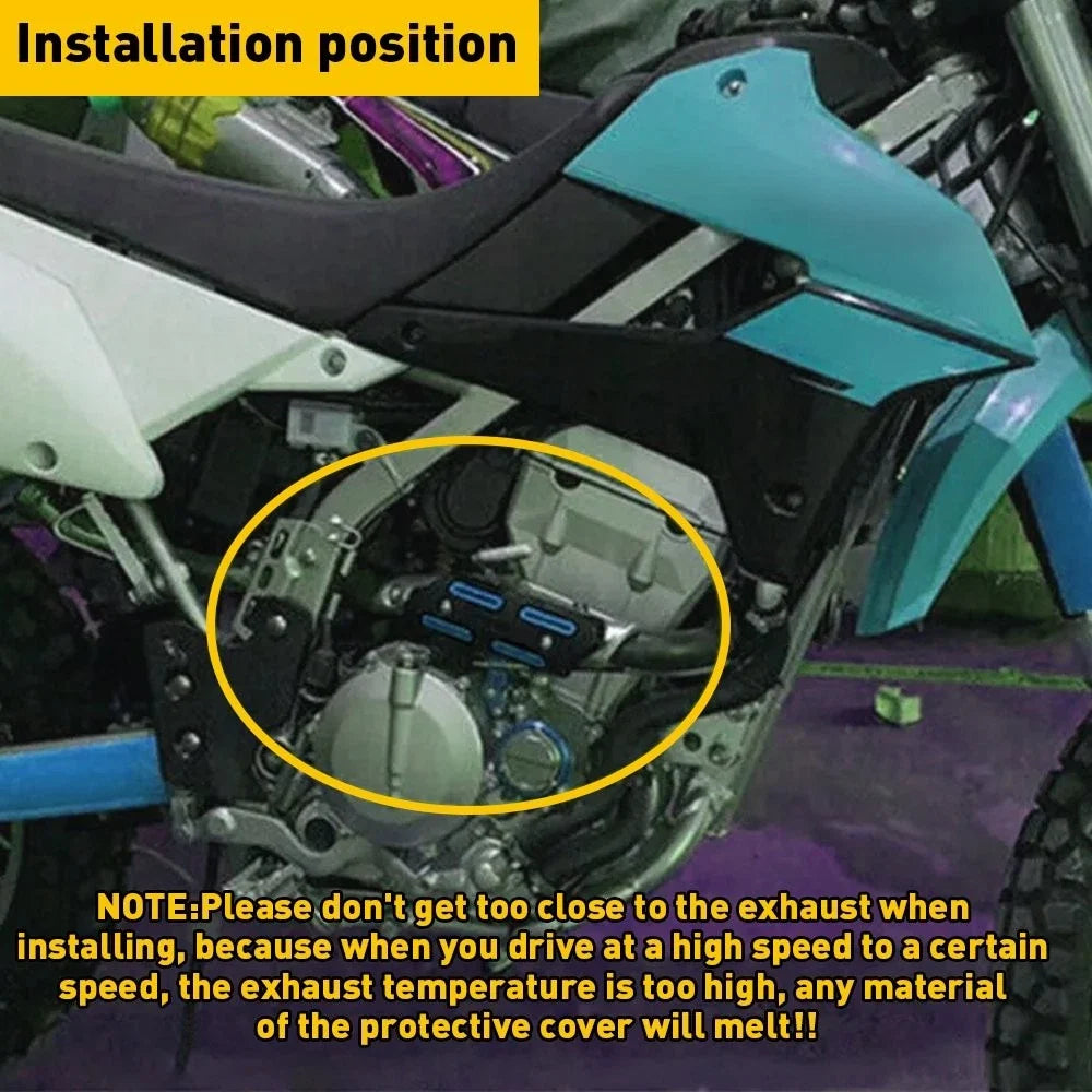 Carbon Fiber Heat Shield Protector for KTM, Suzuki, Honda (Universal)