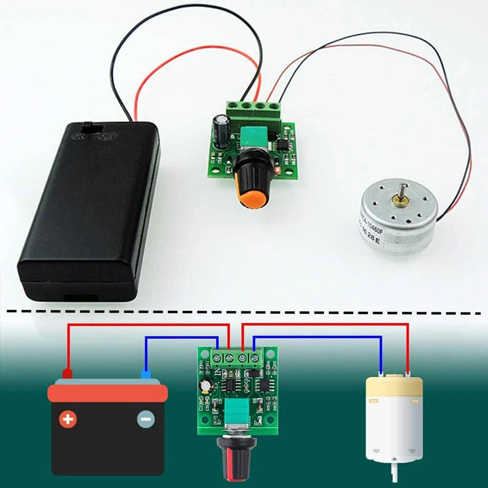 5Pcs PWM Motor Speed Controller Low Voltage DC LED Dimmer (1.8V-12V)