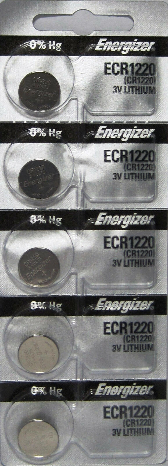 5 Energizer CR1220 3V Lithium Battery DL1220 BR1220 ECR1220 SB-T13