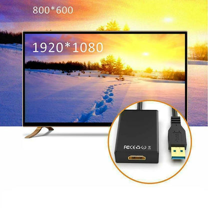 USB 3.0 to HD 1080P HDMI Video Cable Adapter for PC Laptop HDTV (2010–2023)