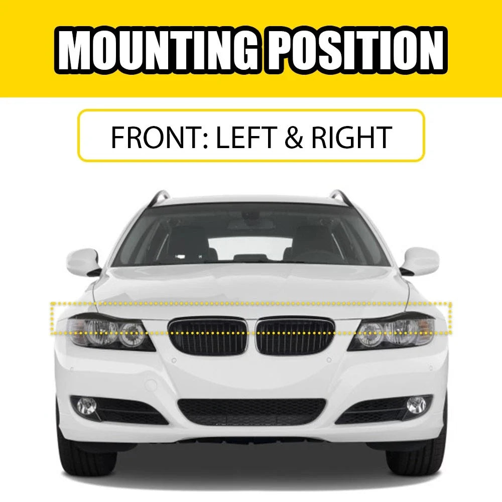 Headlight Eyelid Eyebrow Cover for BMW E90 E91 328i 335i (2009–2012) Gloss Black