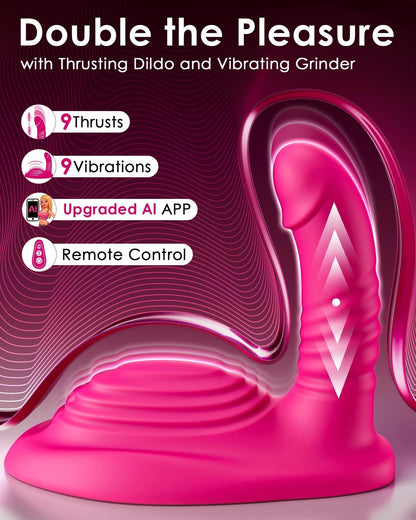 Riding Grinding Thrusting Dildo Vibrator for Remote Control (2023)
