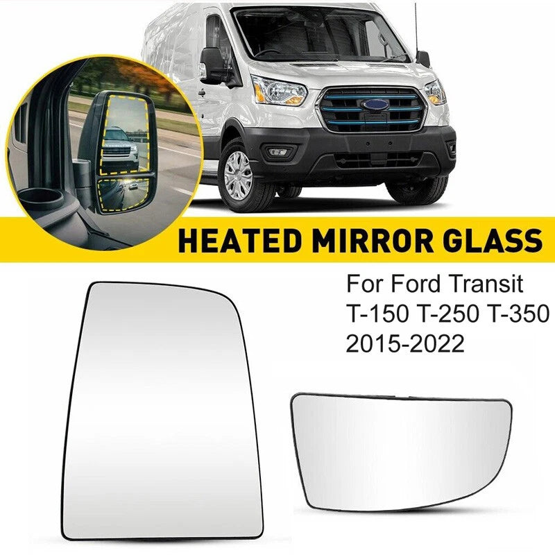 2X Right Side Mirror Glass for Ford Transit 150 250 350 (2015–2022) CK4Z17K707C, CK4Z17K707D, FO1325148