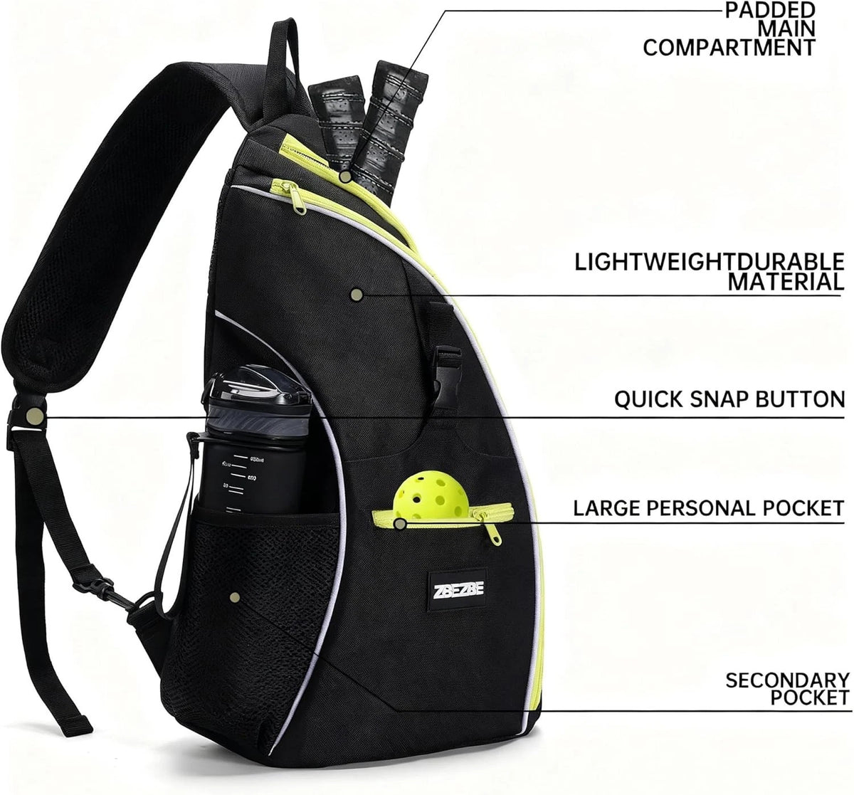 Reversible Crossbody Sling Bag/Backpack for Pickleball (2023)